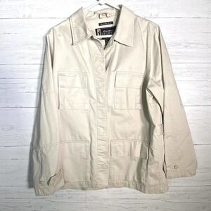 Eddie Bauer Legend Jacket Khaki Utility Safari Field Women Sz M